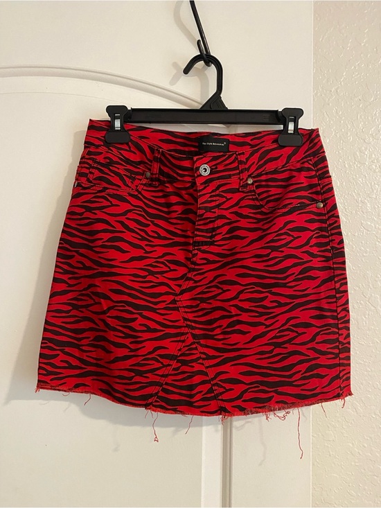 The Style Between Us Dresses & Skirts - Red and Black Zebra Print Mini Skirt - Women's